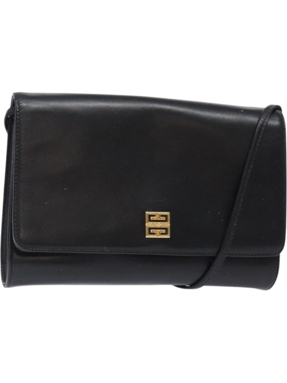 GIVENCHY Shoulder Bag Leather Black Gold